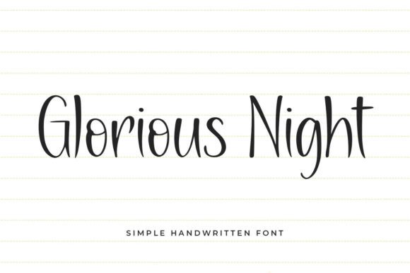 Glorious Night: The Digital Designer's Casual Script Font