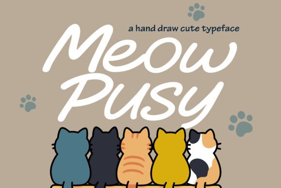Meow Pusy: An Editorial Designer's Script Font