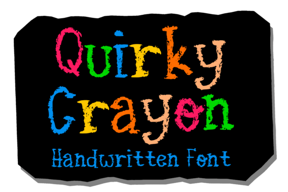 Quirky Crayon Font: Your Go-To Handwritten Script for Craft Projects