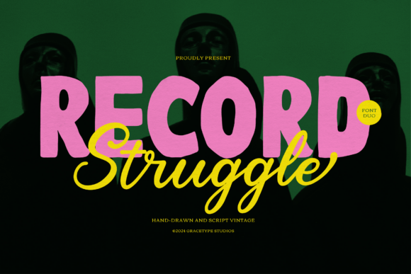 Record Struggle: A Dynamic Retro Font Duo for Handmade Products