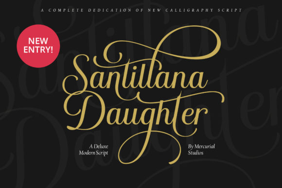 Santillana Daughter: An Editorial Script Font