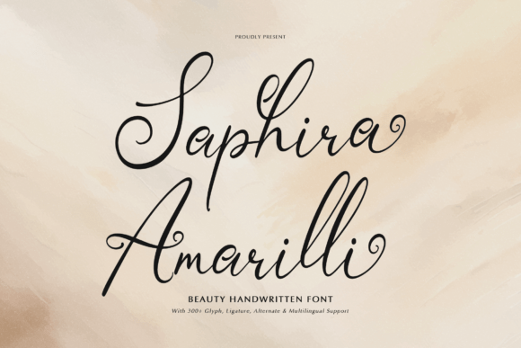 Saphira Amarilli: A Script Font for Real Branding Projects